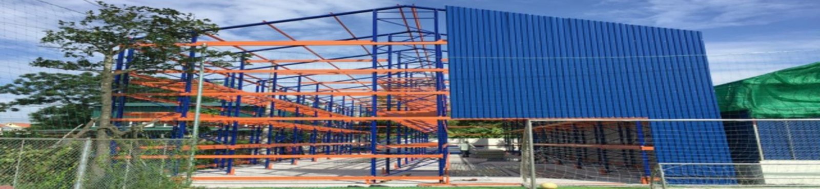 Kho tự đỡ Rack Clad Long Quyền: hệ kệ làm khung, lợp tôn vách bao che